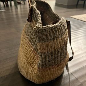 JCrew straw tote